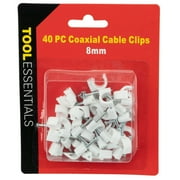 40pc Coaxial Cable Clips, with Nails