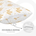 thumbnail image 3 of Sikiie Wheat Print Plush Pillow Cover, Wrinkle-proof and Stain-resistant Pillow Protector without Pillow Core, Home Decoration-14"x20", 3 of 6