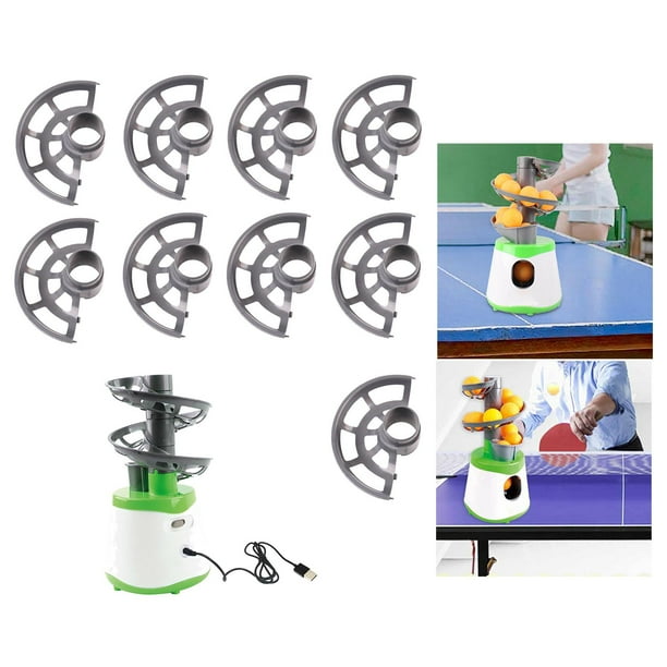 Robot de tenis de mesa USB, máquina de pelota para practicar pong, entrenamiento profesional 12 órbitas Cola máquina de pelotas de tenis