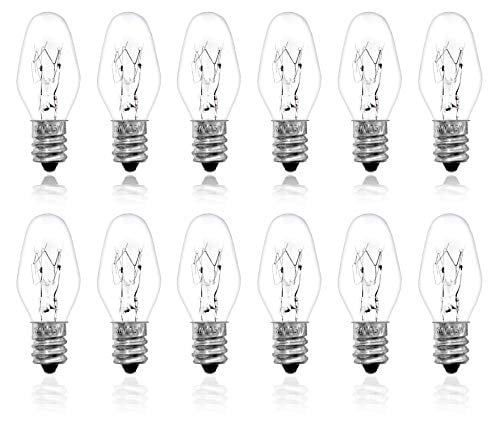 12 Pack Salt Lamp Bulbs,Wax Warmer Bulbs,Incandescent Bulbs,Replacement Light in 