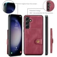 thumbnail image 3 of Case for Samsung Galaxy S23 FE 5G 2023, Detachable Magnetic Wallet Card Cash Slot Case Cover Support Wireless Charging Functional Kickstand (Red), 3 of 14