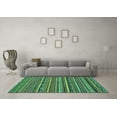 thumbnail image 3 of Ahgly Company Indoor Rectangle Abstract Turquoise Blue Modern Area Rugs, 3' x 5', 3 of 4