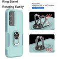 thumbnail image 3 of Phone Case for S23 FE Case Galaxy S23 FE 5G Phone Case Samsung S23 FE Case, Heavy Duty Shockproof Full Body Phone Cover Built in Rotatable Magnetic Ring Holder Kickstand , 2023 Light Green, 3 of 7