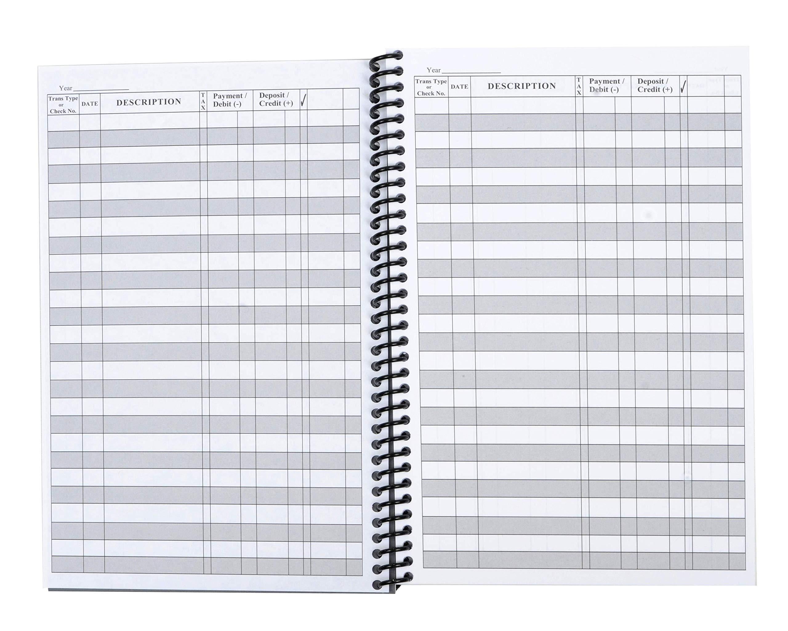 Superior Register Simple Account Tracker, 5.5 x 8.5, Money Ledger, 50 Pages, Spiral Bound, 1-Count
