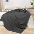 thumbnail image 4 of Cotton Thermal Blanket Breathable Bed Blanket Queen Size Soft Blanket Queen Blanket All Season Cotton Blanket Sage, 4 of 9