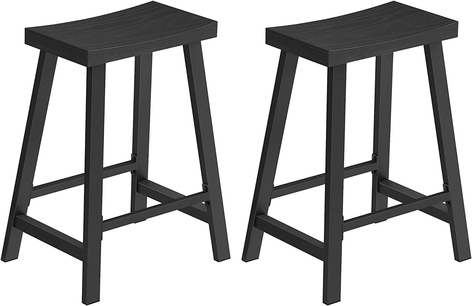 VASAGLE Bar Stools Set of 2 Bar Chairs Kitchen Breakfast Bar Stools