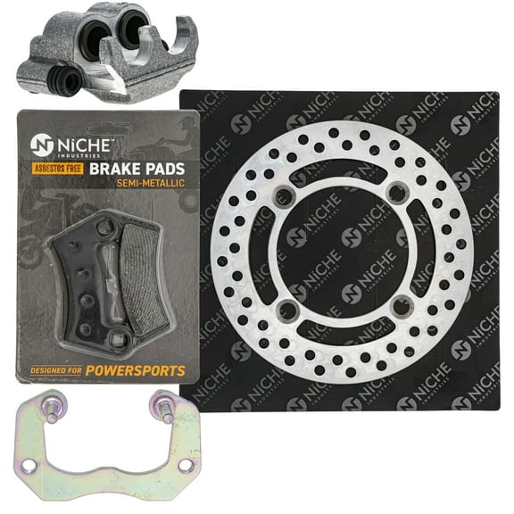 Niche Rear Left Brake Rotor Caliper Pad Kit for Polaris RZR 900 1000 2203318 UTV MK1007937