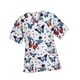 thumbnail image 4 of Top exfoliante con cuello en V para mujer, Uniforme de Trabajo de enfermera con bolsillos laterales, camiseta cómoda y duradera para tienda de 2XL, 4 of 8