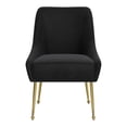thumbnail image 3 of Maxine Dining Chair Black & Gold Dining Chair, Modern Style, Soft and smooth velvet fabric, Plywood, Indoor Dining, 3 of 5