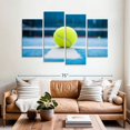 thumbnail image 2 of Elephant Stock Modern Tennis Ball Wall Art - Horizontal Multi Panel Canvas - Living Room Wall Decor - Sports Multi Panel - Blue And Green Decor - 68" x 42", 2 of 8