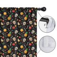 thumbnail image 4 of Blackout Kids Curtains,Black Skull Pineapple Flower Pattern Childrens Insulated Curtains Set Of 2,Bedroom Essentials,Toddler Room Decor 52x84in(132x213cm), 4 of 5