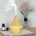 thumbnail image 5 of PureCasa Household Aroma Diffusers with Lights, 300ml Wood Grain Vase USB Desktop Aromatherapy Oil Diffuser, Mute Portable Hydrating Spray Humidifiers for Bedroom, 1PC, Beige, 6"x4.2"x4.2", 5 of 6