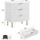 thumbnail image 2 of Blanca 3 - cajón dormitorio cómoda - fluted moderno nightstand con deep cajones, de anchura top, y de madera construction, ideal para as a side mesa para sala de estar, hallway, o para niños room, 2 of 8