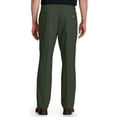 thumbnail image 2 of Harbor Bay by DXL Men's Big and Tall  Men's Big and Tall Waist-Relaxer Pleated Twill Pants, Olive, 48 Regular/30 Inseam 48 x 30, 2 of 6