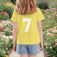 thumbnail image 6 of TEAJOPSUU Boys Girls Short Sleeve Athletic Shirts Number 7 Jerseys Crew Neck T-Shirts Moisture-Wicking Sports Uniforms,Basketball,Football Tees A-Yellow, 6 of 6