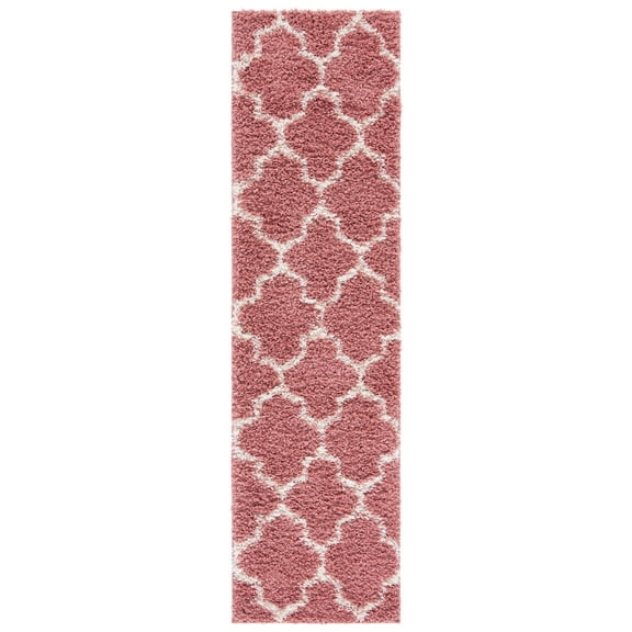 SAFAVIEH Venus Shag Waverly Trellis Runner Rug, Pink/Ivory, 2'2" x 8'