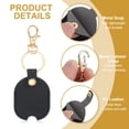 thumbnail image 3 of Uxcell Leather Key Sleeve Broken Car Key Loop Replacement with Clasp for Women Black, 3 of 5