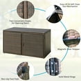 thumbnail image 4 of Costway 88 Gallon Garden Patio Rattan Storage Container Box Bin Shelf Brown, 4 of 9