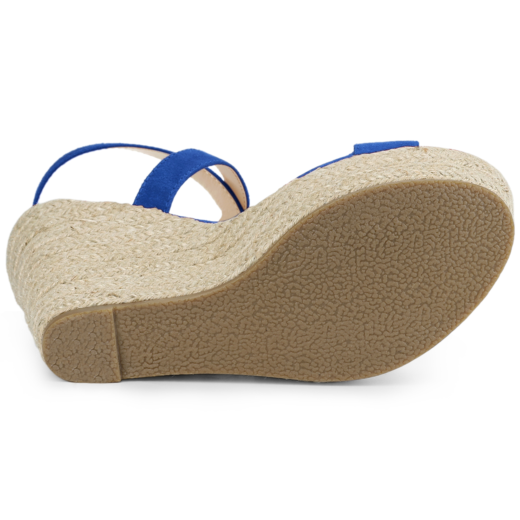 DARING DIVA Women's Slingback Crisscross Wedges Heel Espadrille Sandals Royal Blue 10