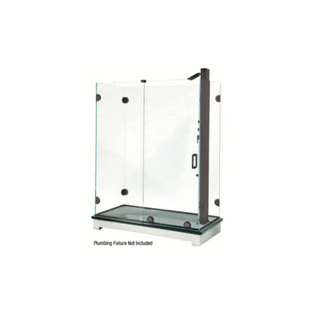 CRL Oil Rubbed Bronze Essence Series Basic Sliding Shower Door Kit with Squared Corner