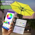 thumbnail image 4 of Scafild | 7.5ft Outdoor Patio Umbrella with Solar Lights, Outdoor Market Umbrella with Colorful LED Lights and Tilt and Crank - Yellow, 4 of 9