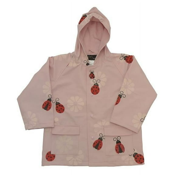 Foxfire FOX-601-44-6 Childrens Pink Lady Bug Raincoat - Size 6