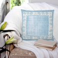 thumbnail image 3 of 16x16 Pillow Covers Set of 2, Light Blue Beach Coastal Square Throw Pillow Covers for Couch/Sofa/Living Room, Summer Nautical Starfish Shell Coral Vintage Decorative Soft Pillowcases for Couch, 3 of 7