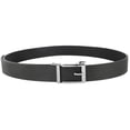 thumbnail image 3 of Gelante Men's Genuine Leather Ratchet Dress Belt With Automatic Sliding Buckle - Minimalistic Style-Trim to Fit G706-Black, 3 of 5