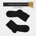 thumbnail image 4 of Cosyfeel® Women Loose Diabetic Socks | 4-Pair Neuropathy Ankle Socks for Ladies | Super Soft Eco-Friendly Thin Bamboo Material | Durable with Seamless Toe and Non-Binding Top | 4 Seasons, 4 of 6