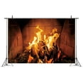thumbnail image 3 of LEEYNEER Fireplace Burning Firewood Studio Photography Photo Props Backdrop Decoration, 3 of 8