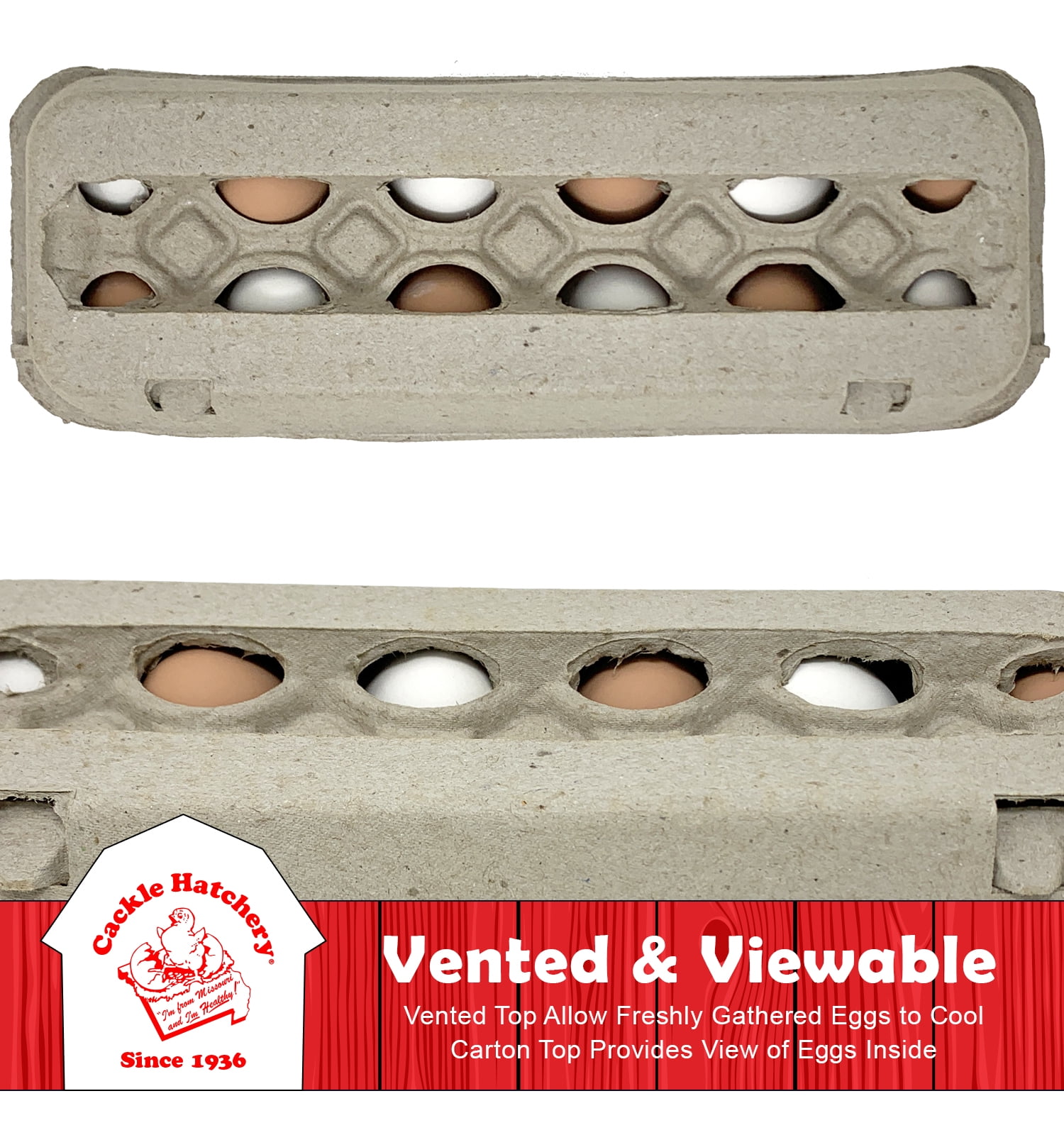 Amazon.com: Cackle Hatchery Vented Paper Pulp Egg Cartons