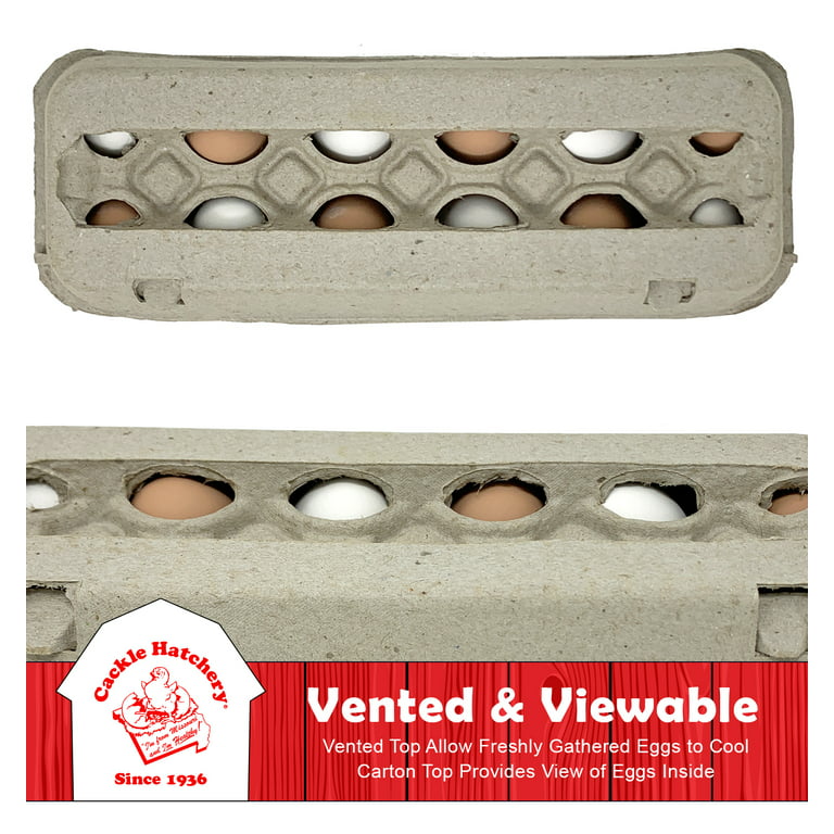 Cackle Hatchery Vented Paper Pulp Egg Cartons (24 Pack)