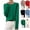 Army Green, variant on HAJWOH Sweaters for Women Crewneck Knitted Warm Pullover Long Sleeve Elegant Soft Pullover Sweater