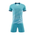 thumbnail image 1 of Odeerbi 6-16 Años Niños Verano Atletismo Trajes de Secado Rápido Deportes Running Tops Pantalones Cortos Conjunto Transpirable de Manga Corta Cuello Redondo Top Shorts, 1 of 7