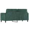 thumbnail image 3 of vidaXL 2-Seater Sofa Dark Green 140 cm Velvet, 3 of 5