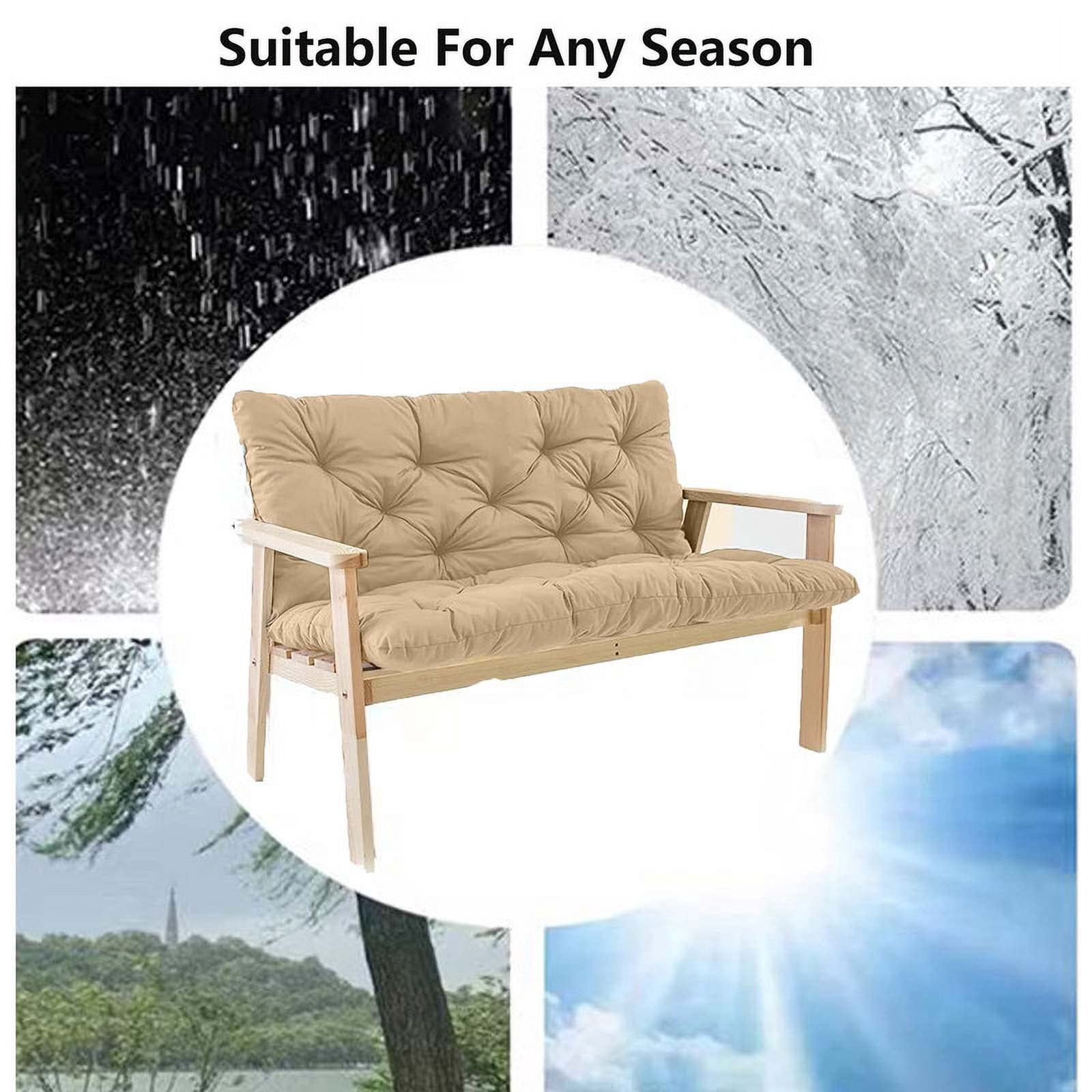 YLLN 60*40 Inch Porch Swing Cushions, Patio Furniture Cushions With 4" Thicken Backrest, Bench Cushions For Outdoor Furniture, Anti-Fading Waterproof Patio Cushions