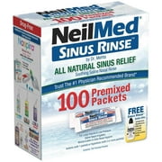 Neilmed Soothing Saline Nasal Sinus Rinse All Natural Relief, 100Ct
