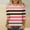 Pink, variant on Oplxuo Womens 3/4 Length Sleeve Tunic Tops Casual Crew Neck Striped Shirts Basic Tees Business Work Blouses Fall 2025 Clothes