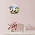 thumbnail image 3 of 14 Inch Wall Clock Battery Operated Silent Clock Decorative for Office, Kitchen, Outdoor, Living Room，Hen And Chicks in The Yard Beautiful Pattern, 3 of 4