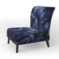 thumbnail image 3 of Designart "Fernes Bleues Indigo Calm II" Chaise d'Appoint Rembourrée - Fauteuil Moderne pour Chambre, 3 of 7