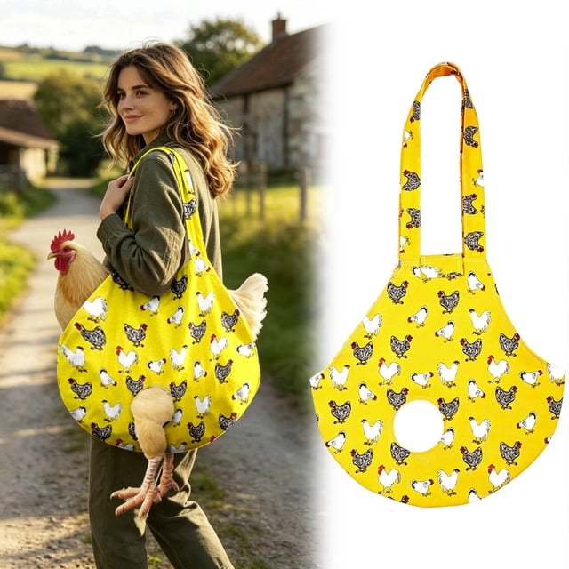 Tong Chicken Rooster Catching With Closure Long Strap & Exquisite Chicken Print Handheld For Chicken Outdoor Travel