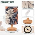 thumbnail image 3 of Flowers Leaves Floral Table Lamp USB Bedside Desk Nightstand Lamp Printed Gifts Small Lamp Wood Base for Bedroom Living Room Kids Room College Dorm, 3 of 7