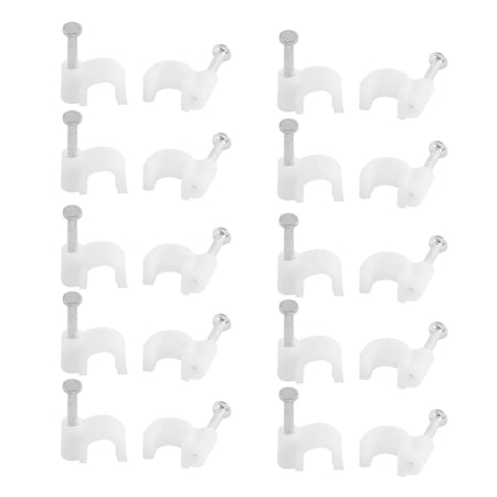Unique Bargains Coax Cat5 Cat6 RG6 RG59 AV VGA Cable Clips Steel Nails Wire Fastener 20Pcs price history on PriceWatchPro
