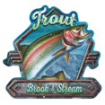 thumbnail image 1 of SignMission P-1212 Trout 12 in. Novelty Sign - Trout Brook & Stream Fishing, 1 of 1