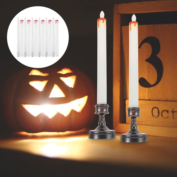 ADDHAT 6Ud Velas Reutilizables Batería Decorativa Sin Cera Para Bodas Y Celebraciones
