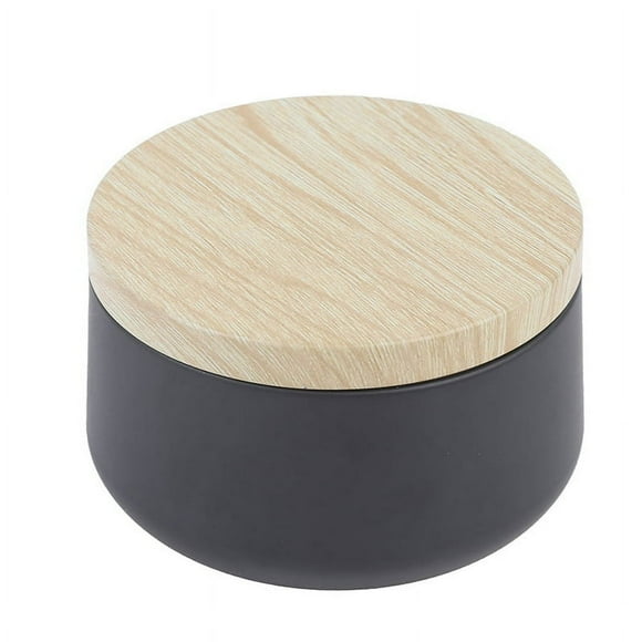 Candle Jars Candle Box Tinplate Can Wood Grain Lids Cosmetic Pot Containers