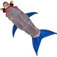 thumbnail image 1 of LZYMSZ Manta de Cola de Tiburón Sirena Doble Polar Tiburón Tiburón Acogedor Cálido en Sofá Cama Regalo de Cumpleaños de Navidad para Niños Adolescentes Saco de Dormir Adepaton XSD-816, 1 of 7