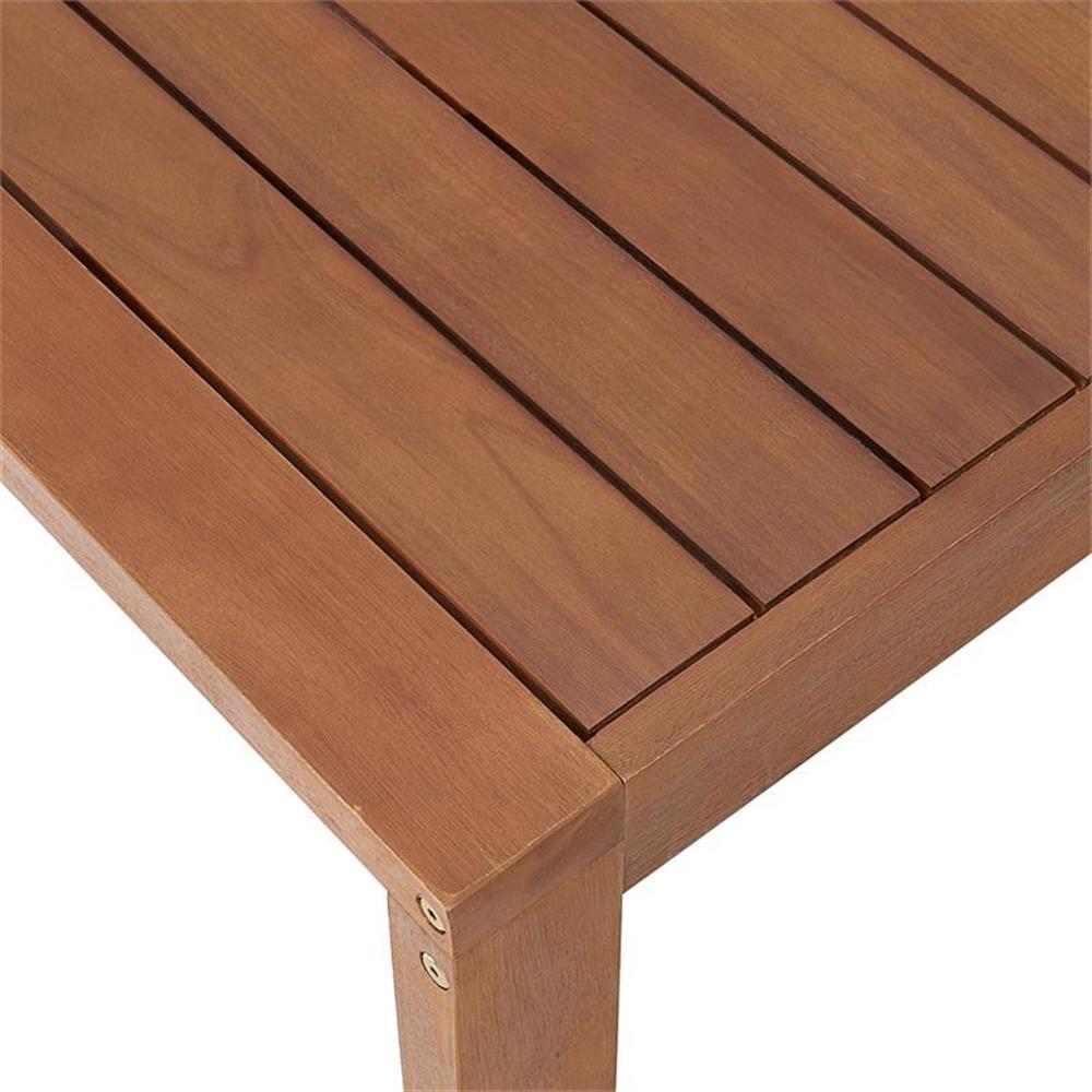 Alaterre Furniture Eucalyptus Wood, Weather-Resistant 63" x 37.5" Outdoor Dining Table with 2" Umbrella Hole
