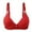 Red, variant on Wireless Bras for Women No Underwire Lace Push Up Seamless Bra Purple Size 38