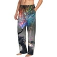thumbnail image 6 of Yiaed Elephant Fireworks Celebration Print Men's Lounge Pants, Loose PJ Bottoms, Long Pajama Pants for Men-Medium, 6 of 6